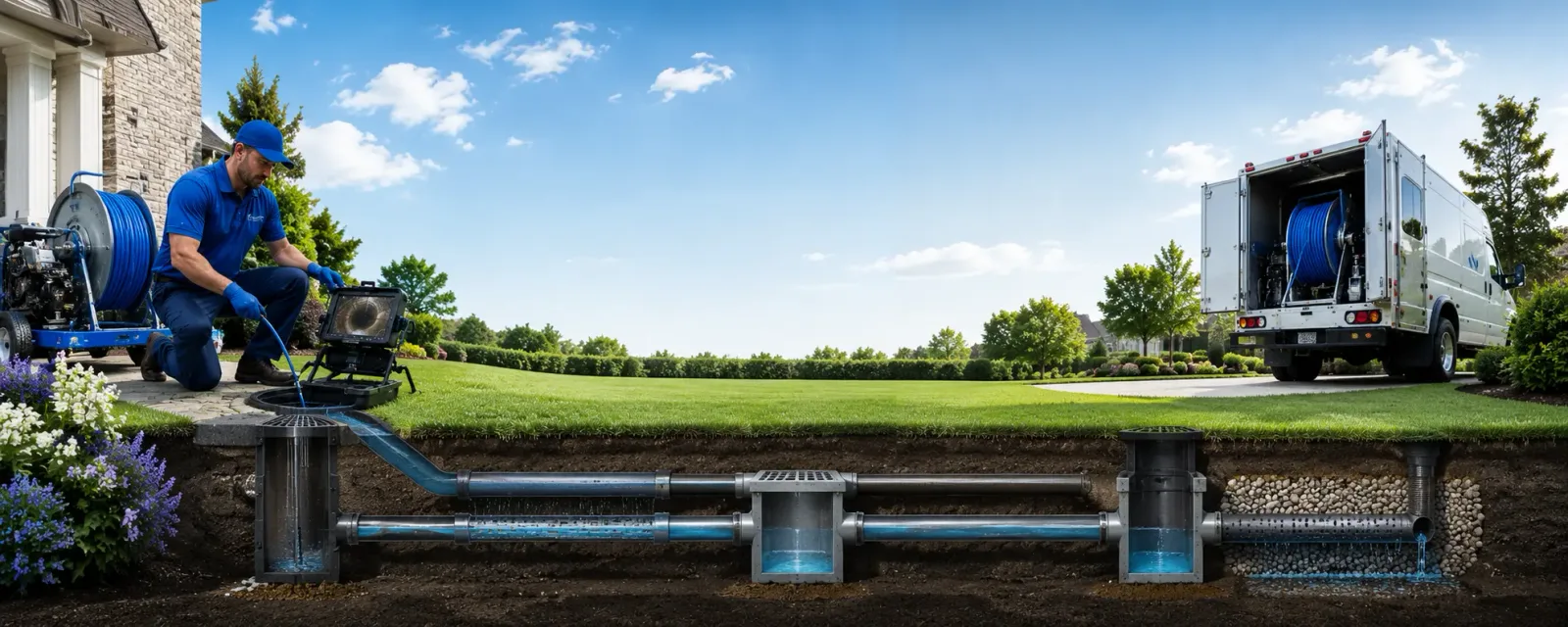 Outdoor drain cleaning information for Hampshire, IL